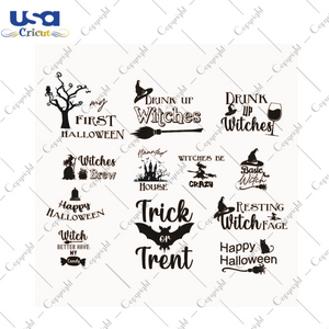 Gift Ideas, Halloween Home Signs Bundle Diy Crafts Svg Files For Cricut, Silhouette Sublimation Files