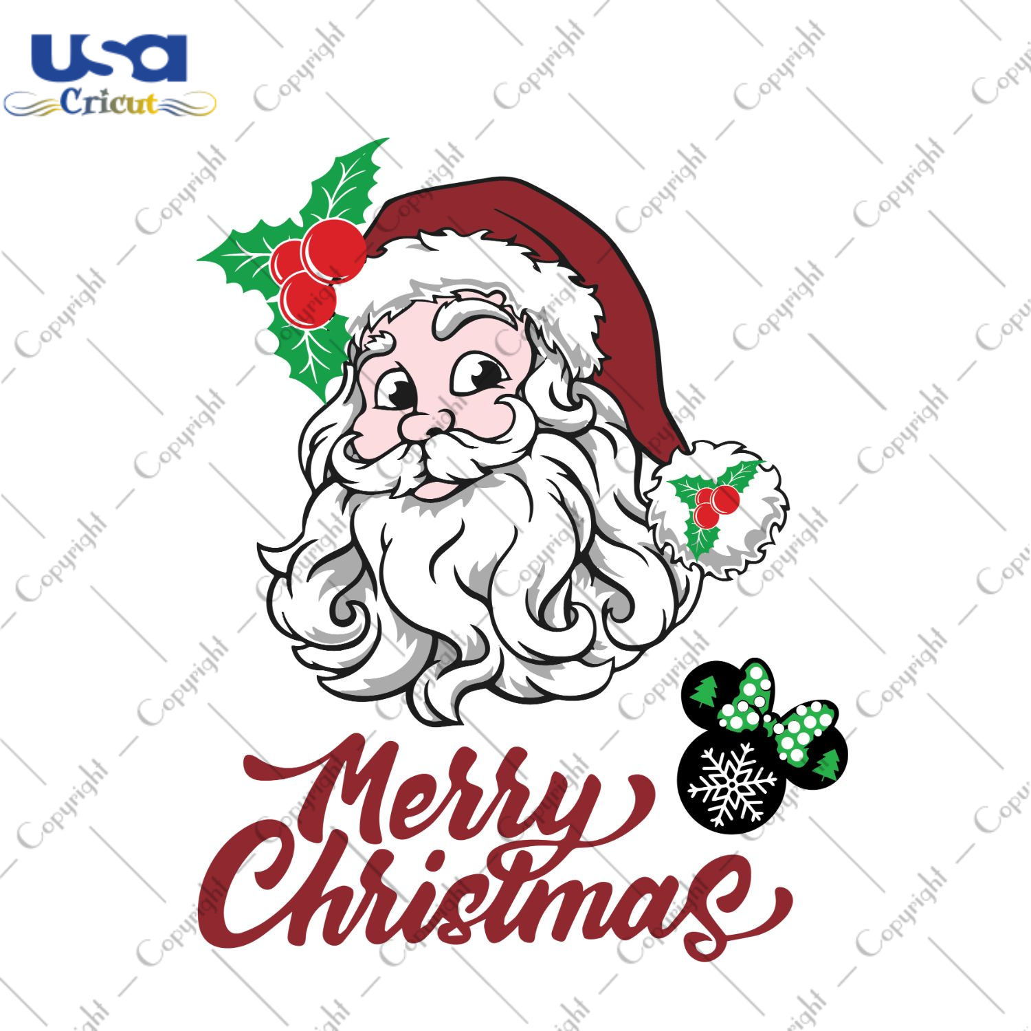 Merry Christmas, Cartoon Santa Diy Crafts Svg Files For Cricut, Silhouette Sublimation Files