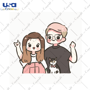 Gift Idea, Cute Cartoon Family Diy Crafts Svg Files For Cricut, Silhouette Sublimation Files