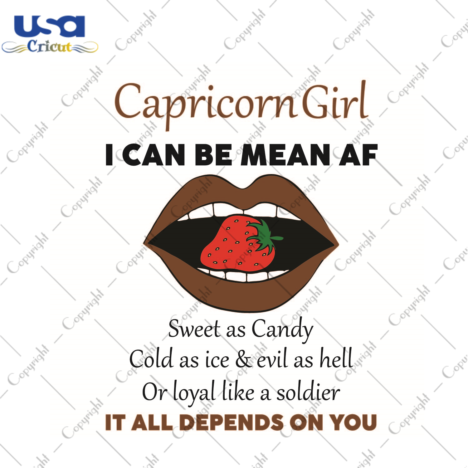 Birthday Gifts, Capricorn Girl I Can Be Mean AF Diy Crafts Svg Files For Cricut, Silhouette Sublimation Files