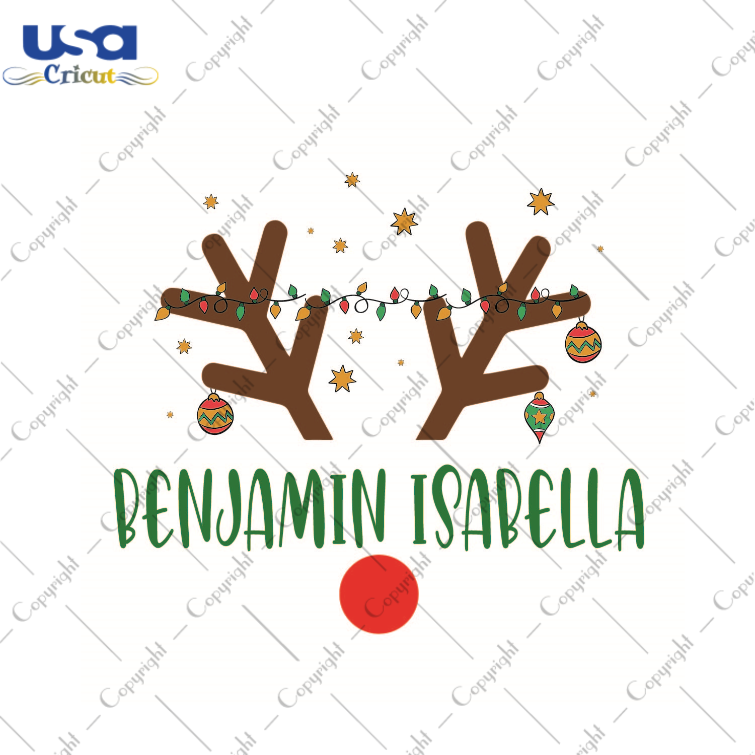 Funny Gift, Benjamin Isabella Reindeer Diy Crafts Svg Files For Cricut, Silhouette Sublimation Files