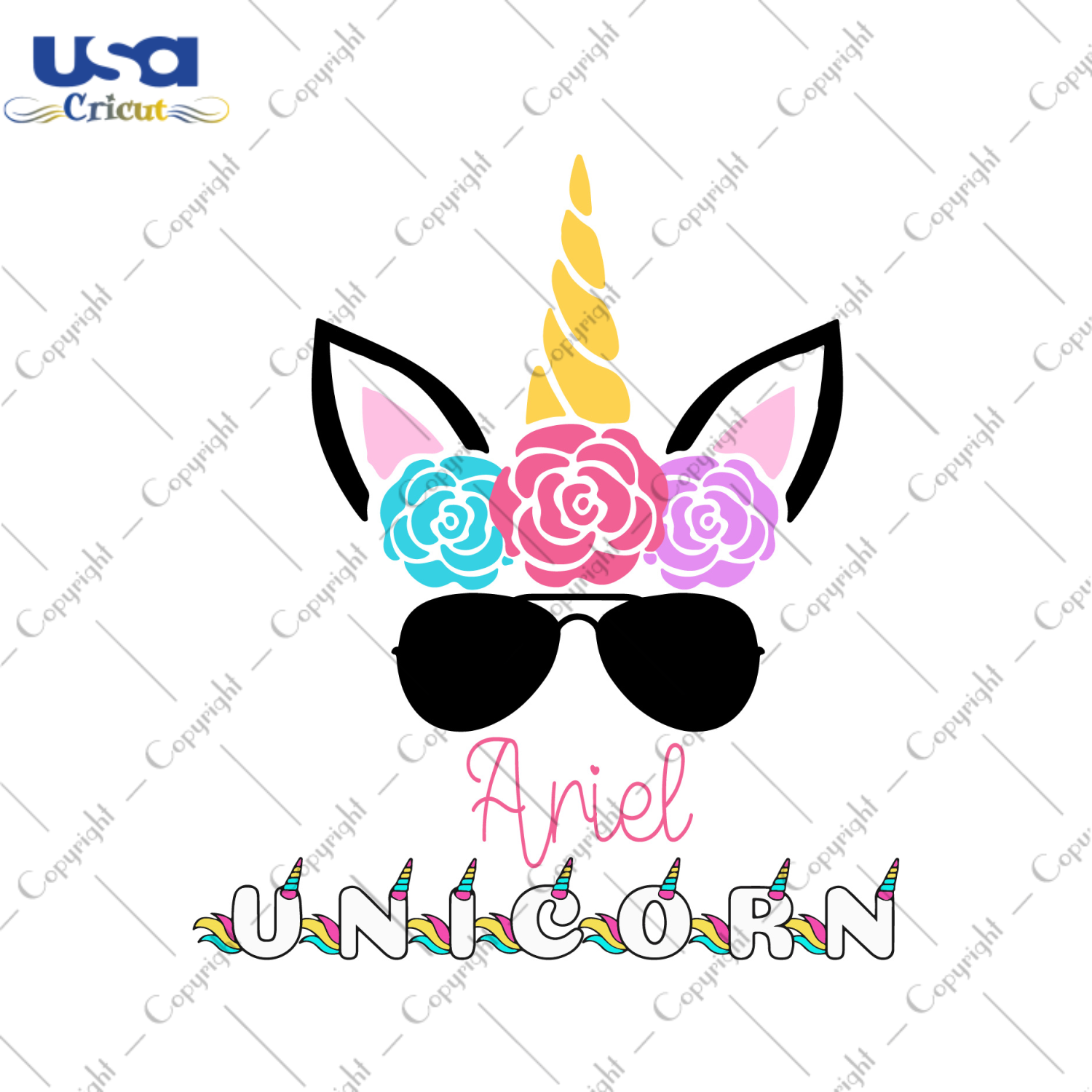 Birthday Gift Ariel Unicorn Diy Crafts Svg Files For Cricut, Silhouette Sublimation Files