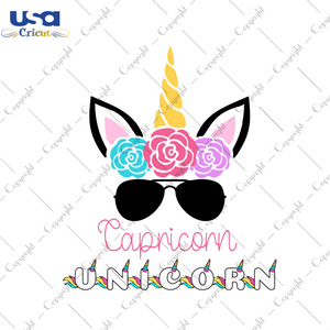 Birthday Gift Capricorn Unicorn Diy Crafts Svg Files For Cricut, Silhouette Sublimation Files