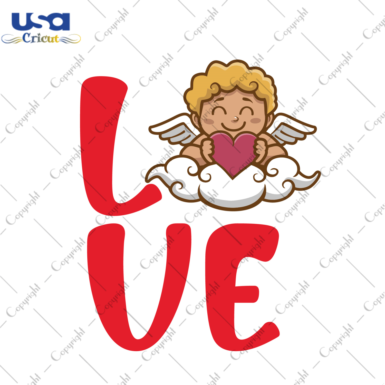 Valentine Cute Cupid Silhouette SVG Gift Diy Crafts Svg Files For Cricut, Silhouette Sublimation Files