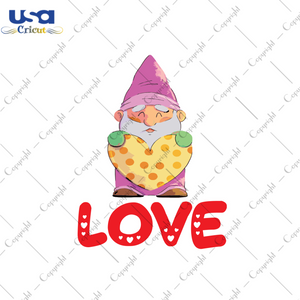 Valentines Day Gift, Love Gnome Vector SVG Diy Crafts Svg Files For Cricut, Silhouette Sublimation Files