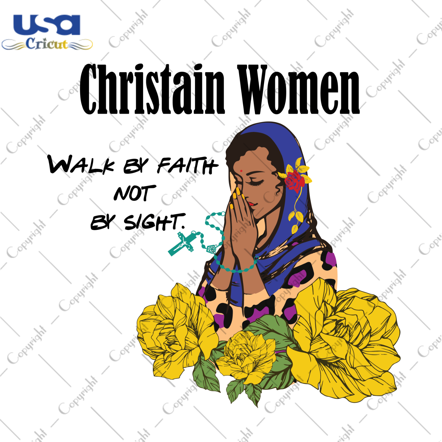 Christain Women Walk By Faith Not By Sight Diy Crafts Svg Files For Cricut, Silhouette Sublimation Files