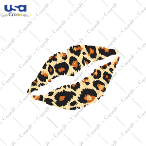 Valentine Leopard Pattern Lips Gift Diy Crafts Svg Files For Cricut, Silhouette Sublimation Files