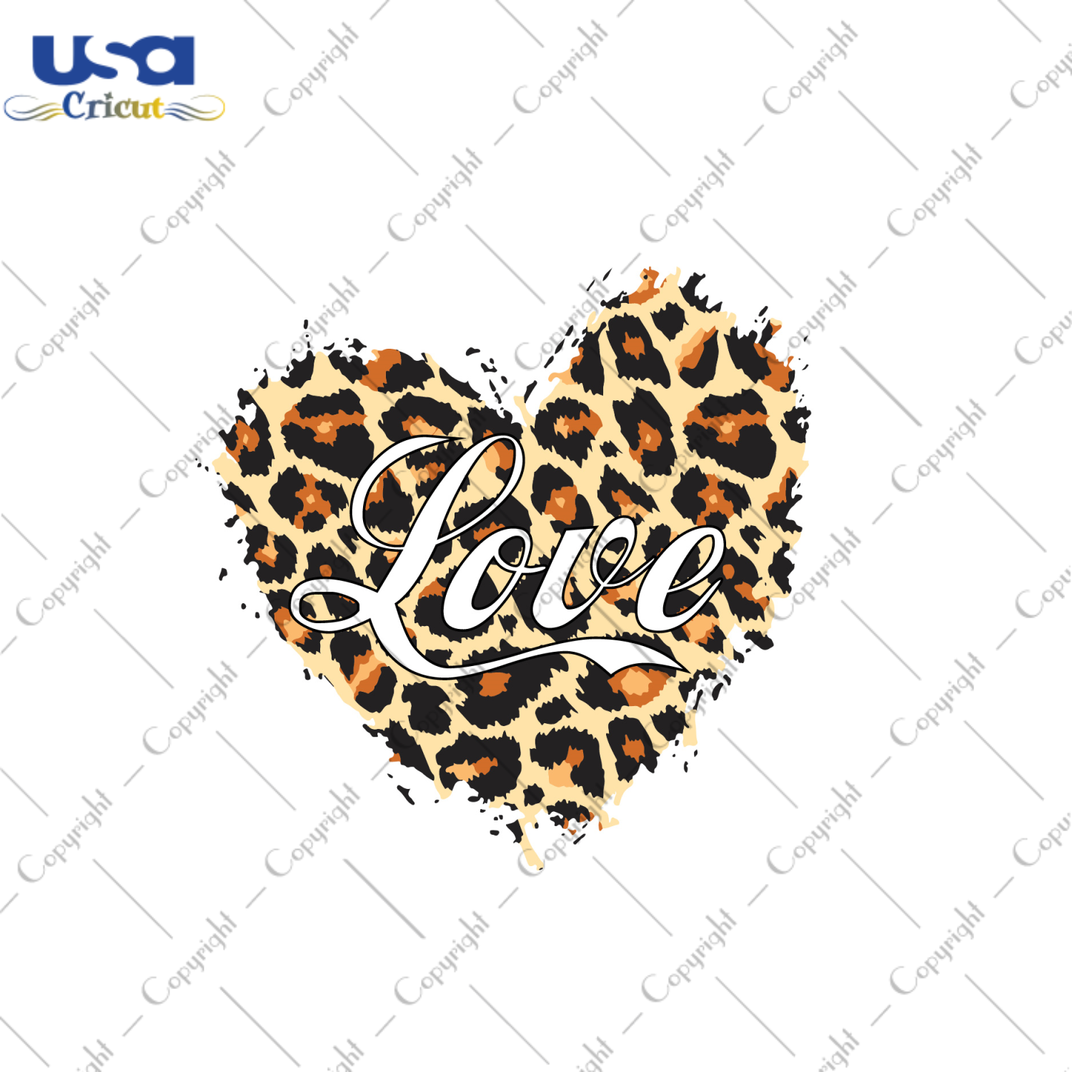 Valentine Leopard Pattern Print Love Gift Diy Crafts Svg Files For Cricut, Silhouette Sublimation Files