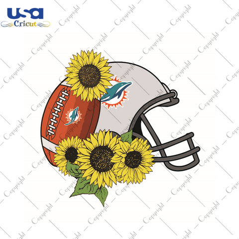 Nfl Football Helmet For Dolphins Fans Diy Crafts Svg Files For Cricut, Silhouette Sublimation Files