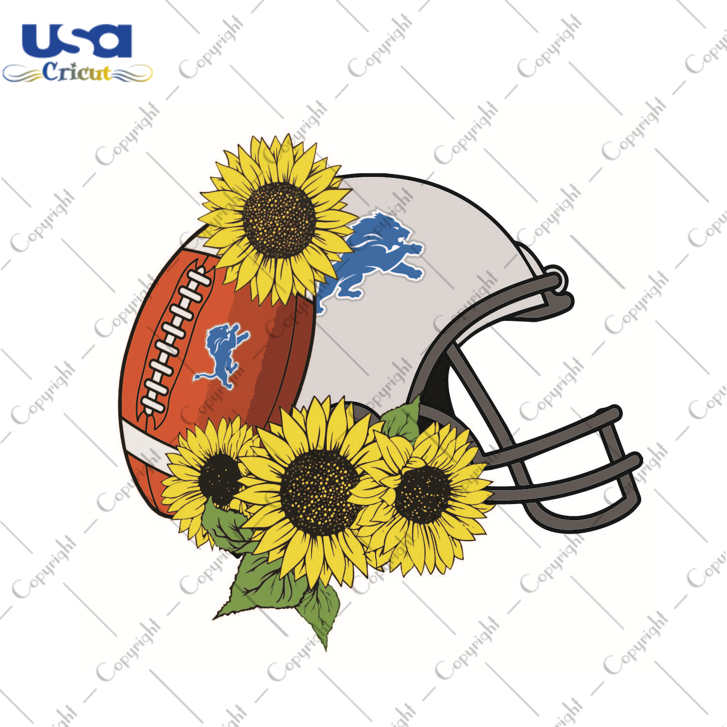 Nfl Football Helmet For Lions Fans Diy Crafts Svg Files For Cricut, Silhouette Sublimation Files