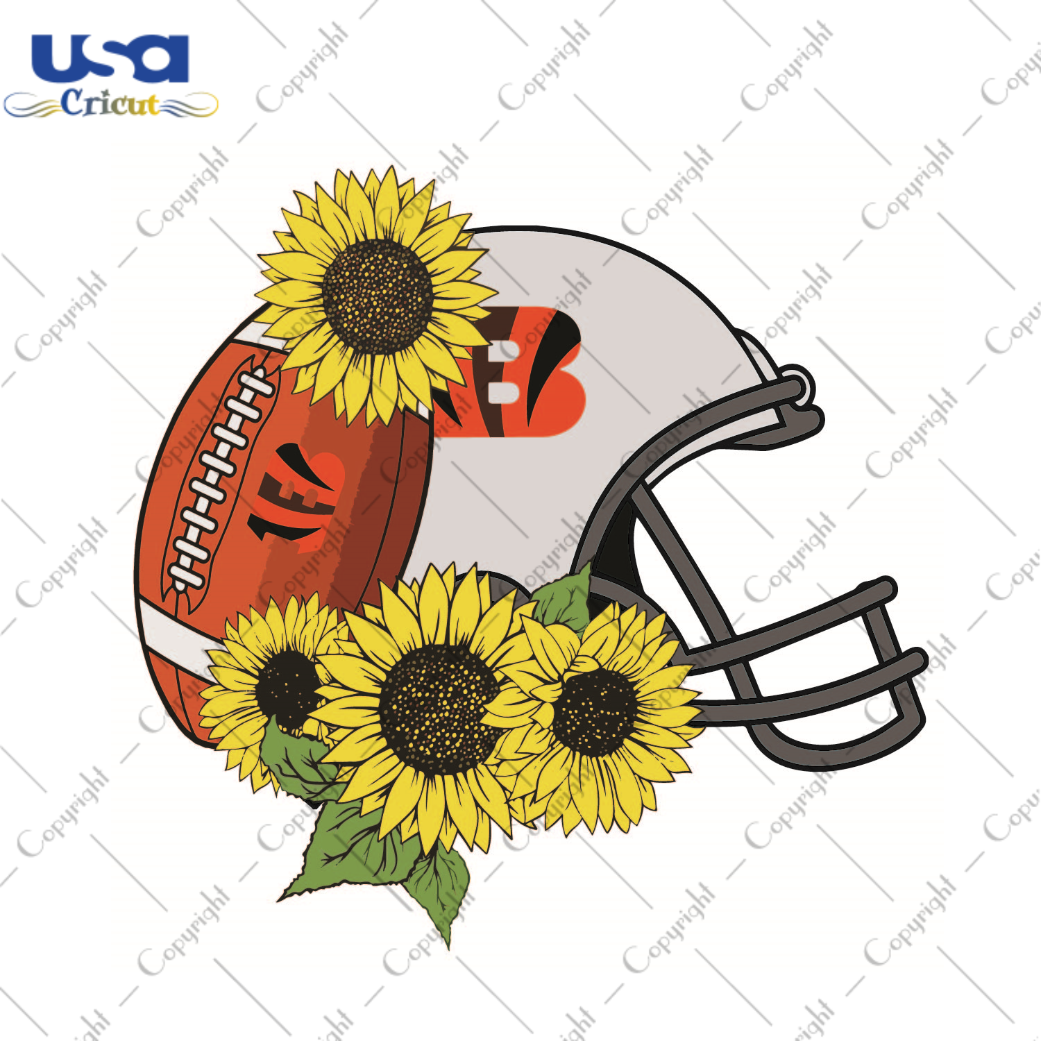 Nfl Football Helmet For Bengals Fans Diy Crafts Svg Files For Cricut, Silhouette Sublimation Files