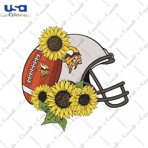 Nfl Football Helmet For Vikings Fans Diy Crafts Svg Files For Cricut, Silhouette Sublimation Files