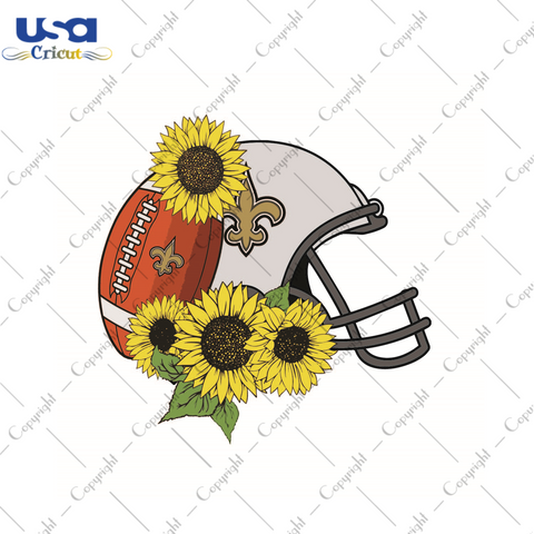 Nfl Football Helmet For Saints Fans Diy Crafts Svg Files For Cricut, Silhouette Sublimation Files