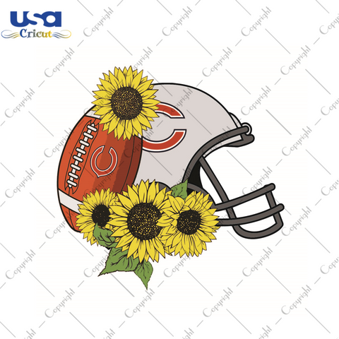 Nfl Football Helmet For Bears Fans Diy Crafts Svg Files For Cricut, Silhouette Sublimation Files