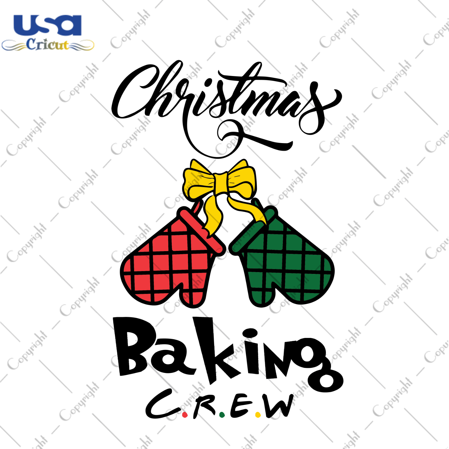 Christmas Baking Crew, Christmas Red and Green Gloves With Bows Diy Crafts Svg Files For Cricut, Silhouette Sublimation Files