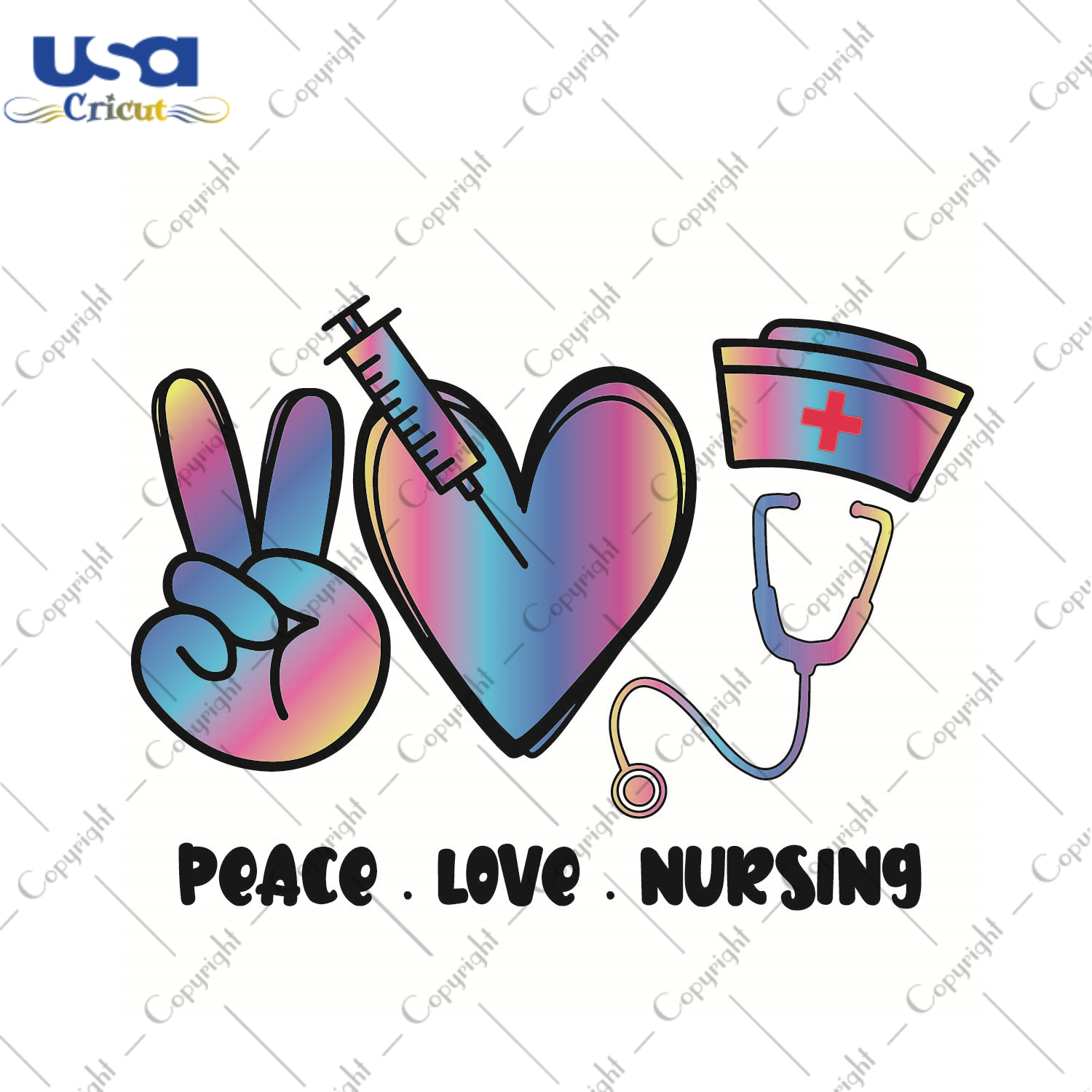 Nurse Life Gift, Peace Love Nursing Diy Crafts Svg Files For Cricut, Silhouette Sublimation Files