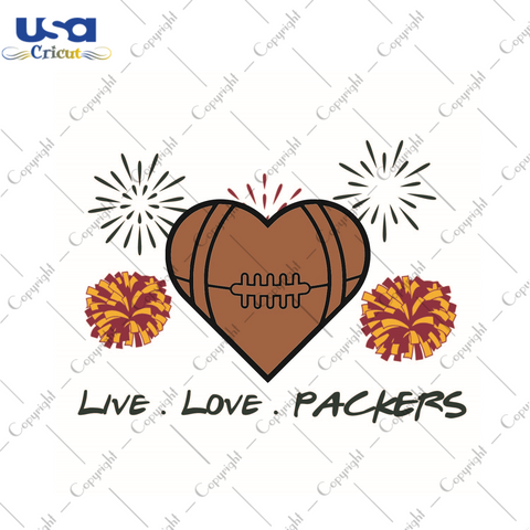 American Football, Live Love Nfl Packers Diy Crafts Svg Files For Cricut, Silhouette Sublimation Files