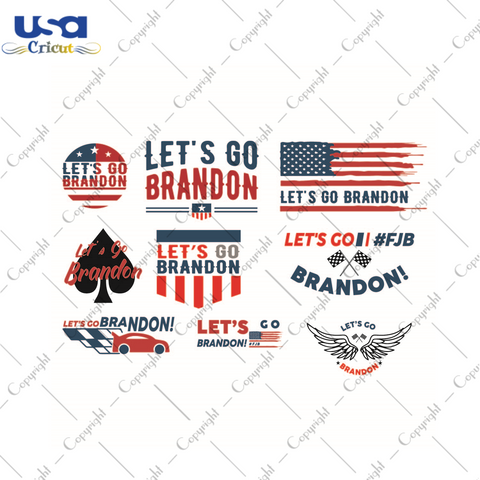 Lets Go Brandon Bundle Gift Silhouette SVG Diy Crafts Svg Files For Cricut, Silhouette Sublimation Files