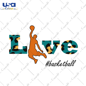 Bastketball Lover Silhouette Sublimation Files Leopard pattern Svg Cricut