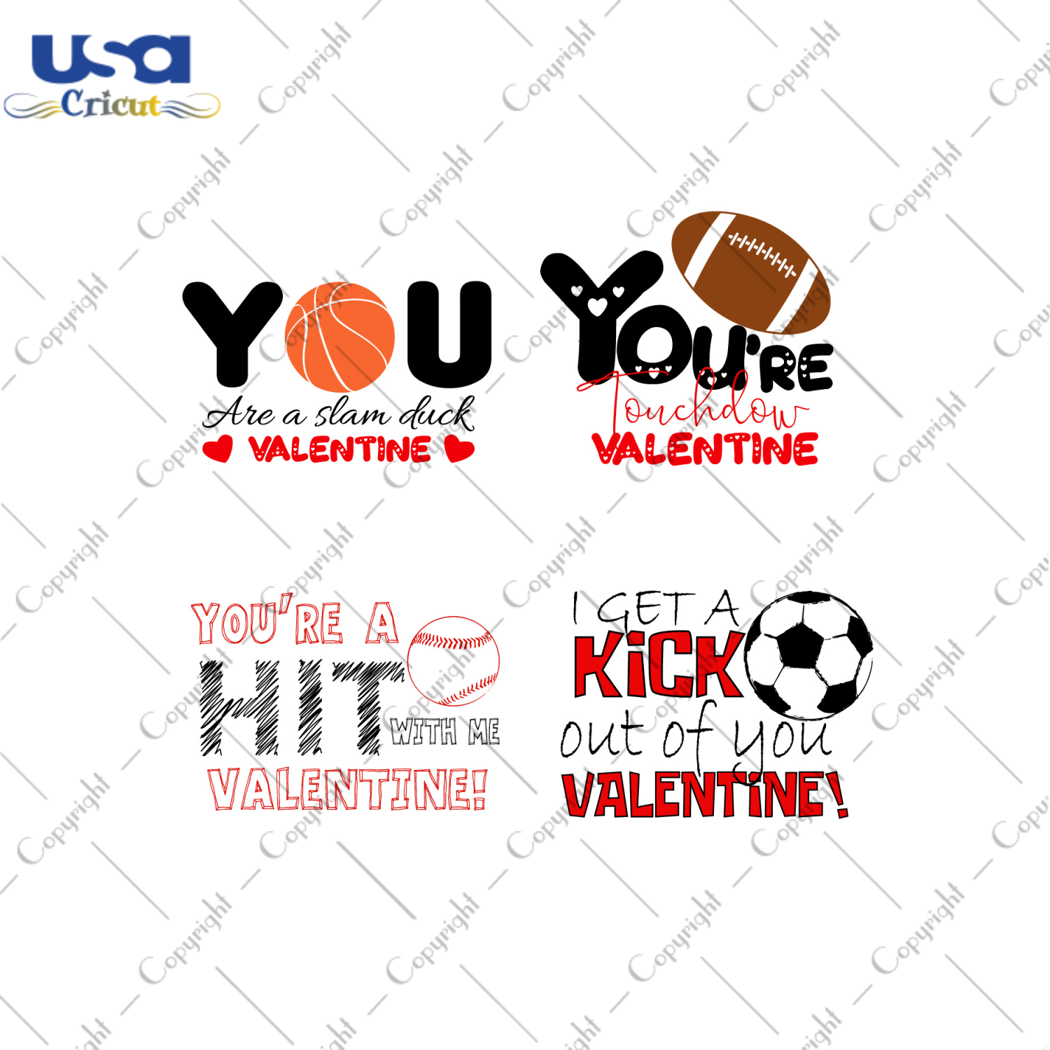 Valentine Players Bundle Gift Diy Crafts Svg Files For Cricut, Silhouette Sublimation Files