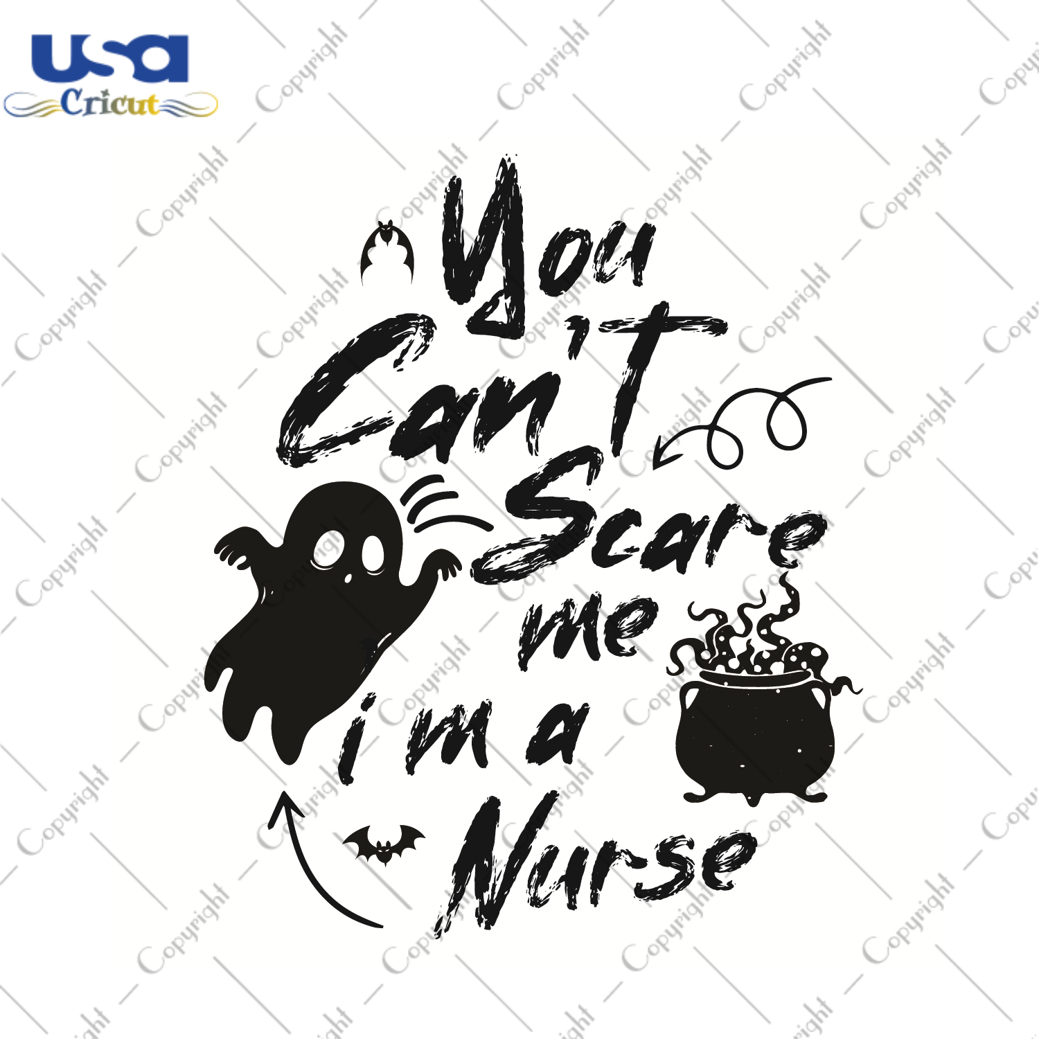 Halloween Spooky Gift, You Cant Scare Me Im A Nurse Diy Crafts Svg Files For Cricut, Silhouette Sublimation Files