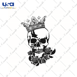 Skull King SVG Silhouette Diy Crafts Svg Files For Cricut, Silhouette Sublimation Files