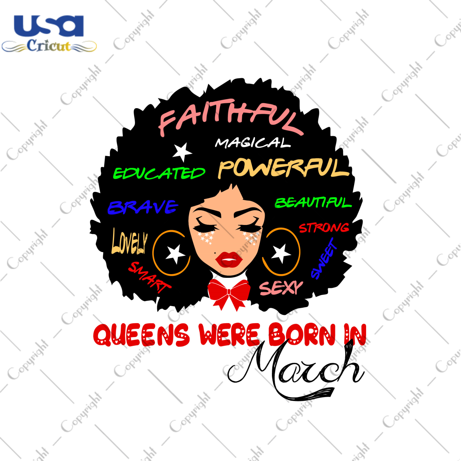 Afro Queens Were Born In March Diy Crafts Svg Files For Cricut, Silhouette Sublimation Files