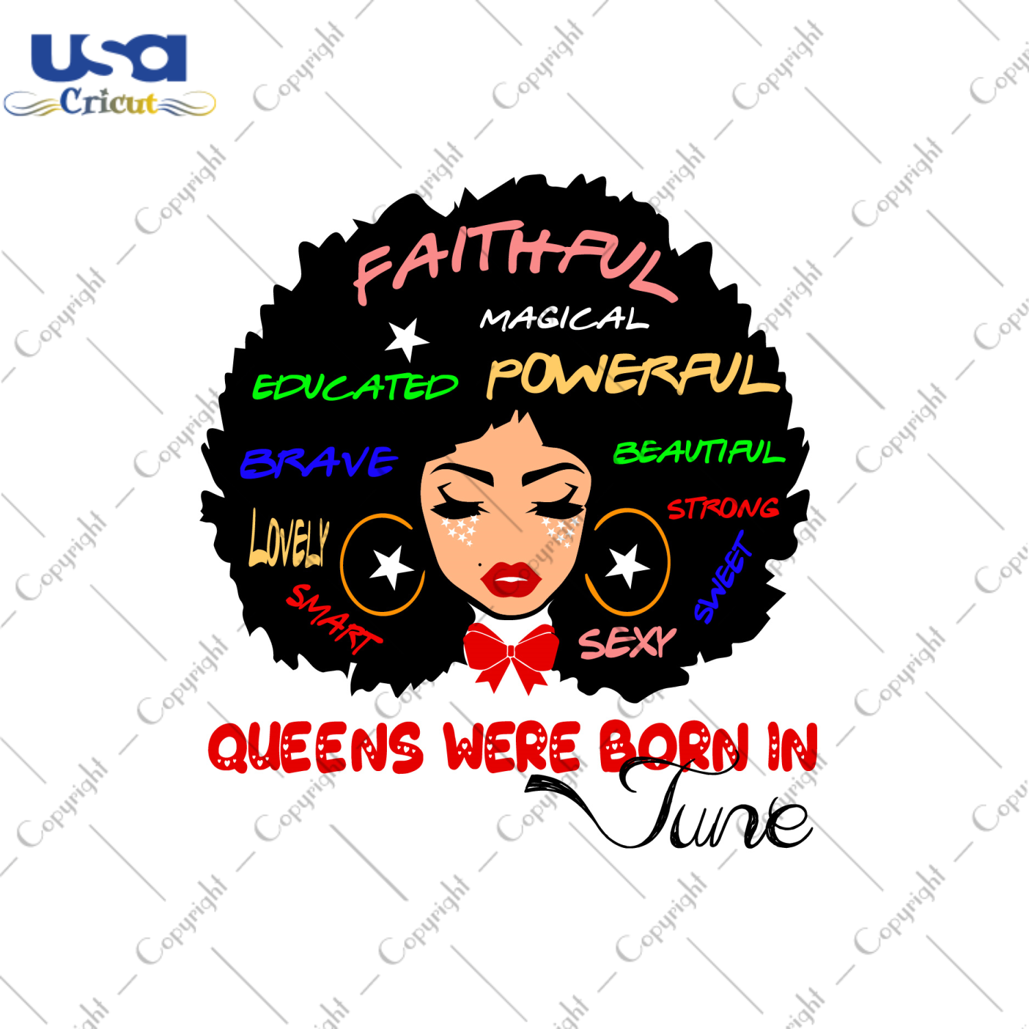 Afro Queens Were Born In June Diy Crafts Svg Files For Cricut, Silhouette Sublimation Files