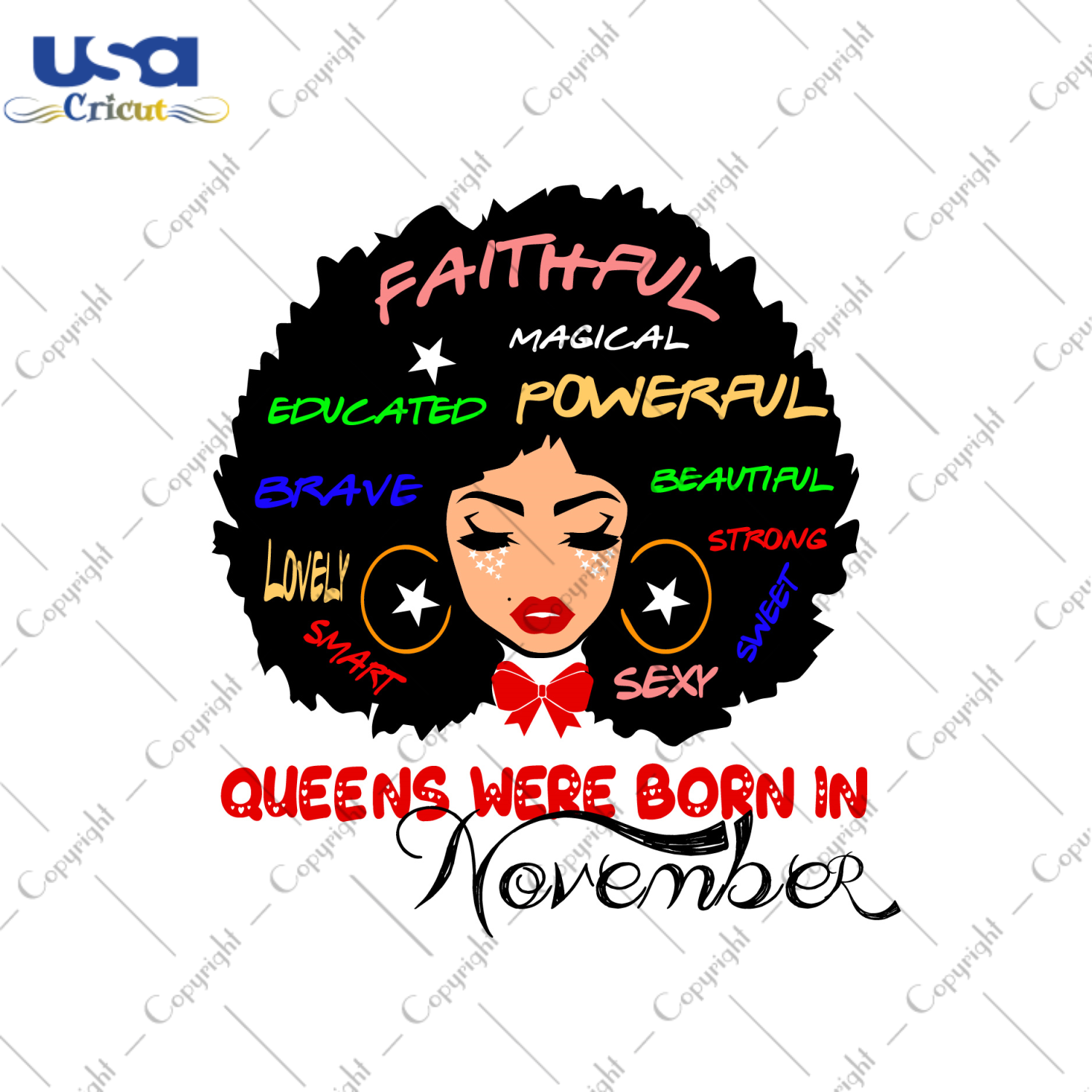 Afro Queens Were Born In November Diy Crafts Svg Files For Cricut, Silhouette Sublimation Files