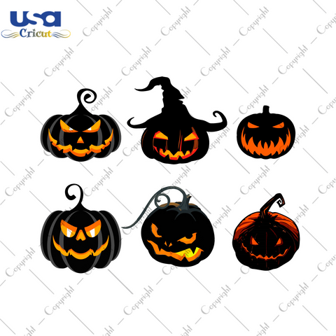 Halloween 2021, Black Pumpkin Bundle Diy Crafts Svg Files For Cricut, Silhouette Sublimation Files