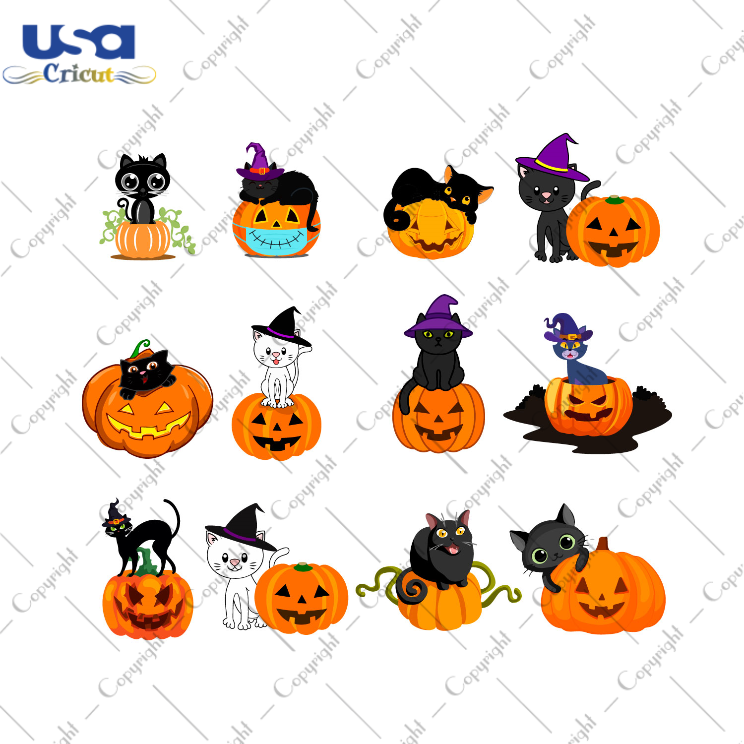 Halloween 2021, Cute Cat Witches Bundle Diy Crafts Svg Files For Cricut, Silhouette Sublimation Files