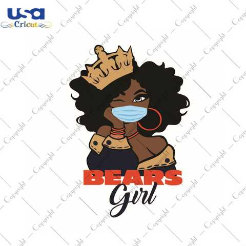 American Football, Nfl Bears Girl Gift Idea Diy Crafts Svg Files For Cricut, Silhouette Sublimation Files