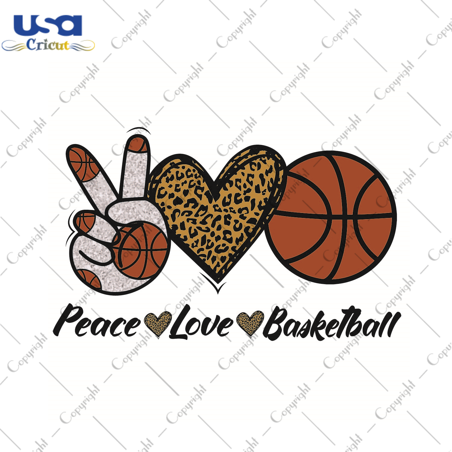 Peace Love Basketball Gift Diy Crafts Svg Files For Cricut, Silhouette Sublimation Files