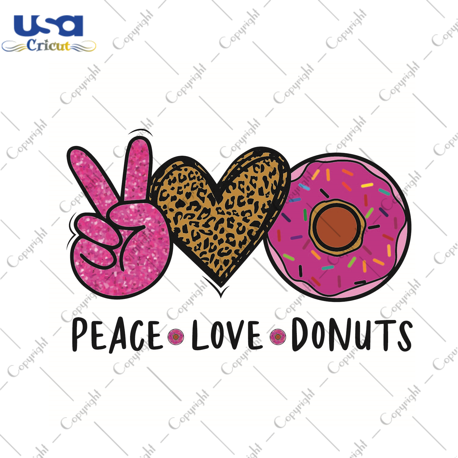 Peace Love Donuts Gift Diy Crafts Svg Files For Cricut, Silhouette Sublimation Files