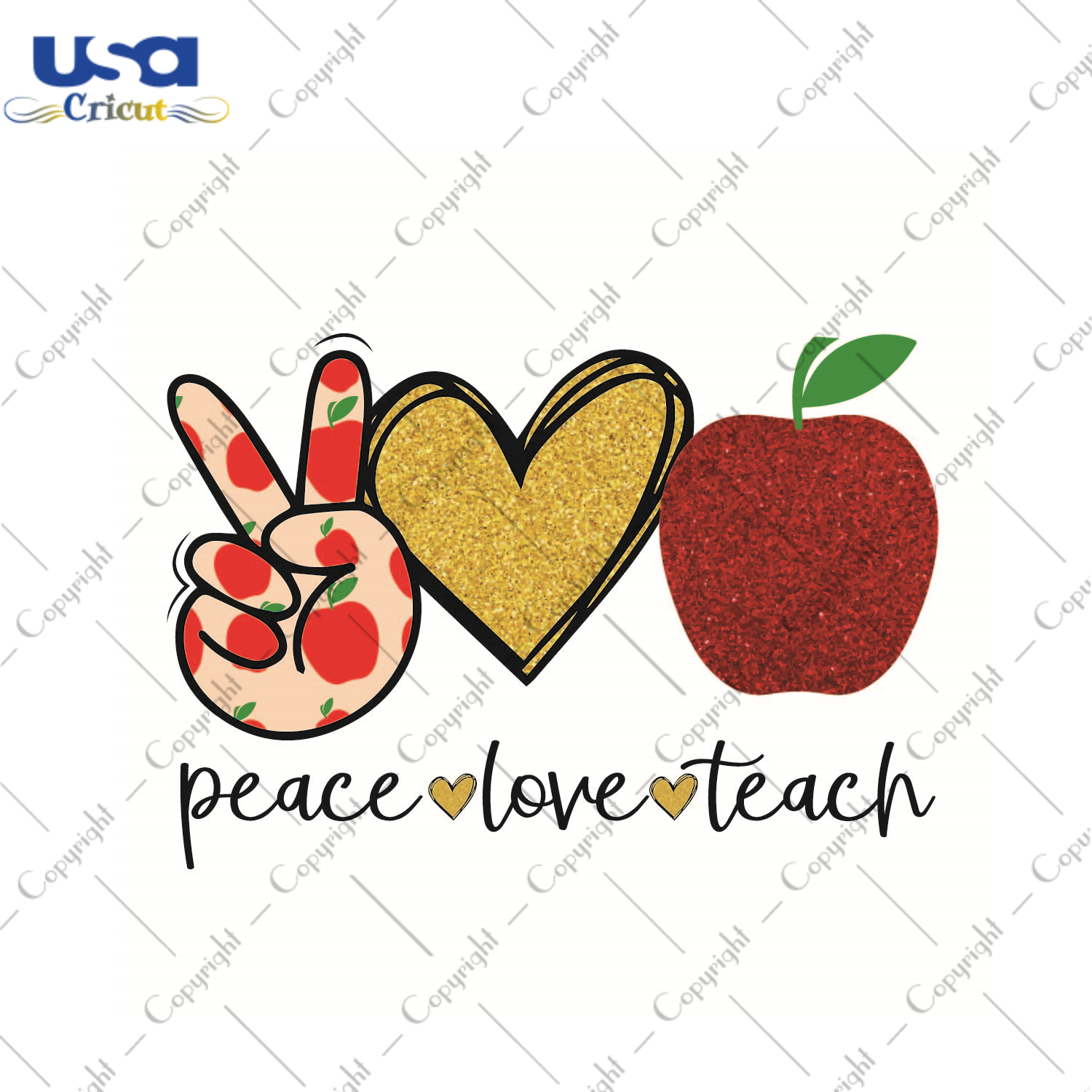 Peace Love Teach Gift Diy Crafts Svg Files For Cricut, Silhouette Sublimation Files