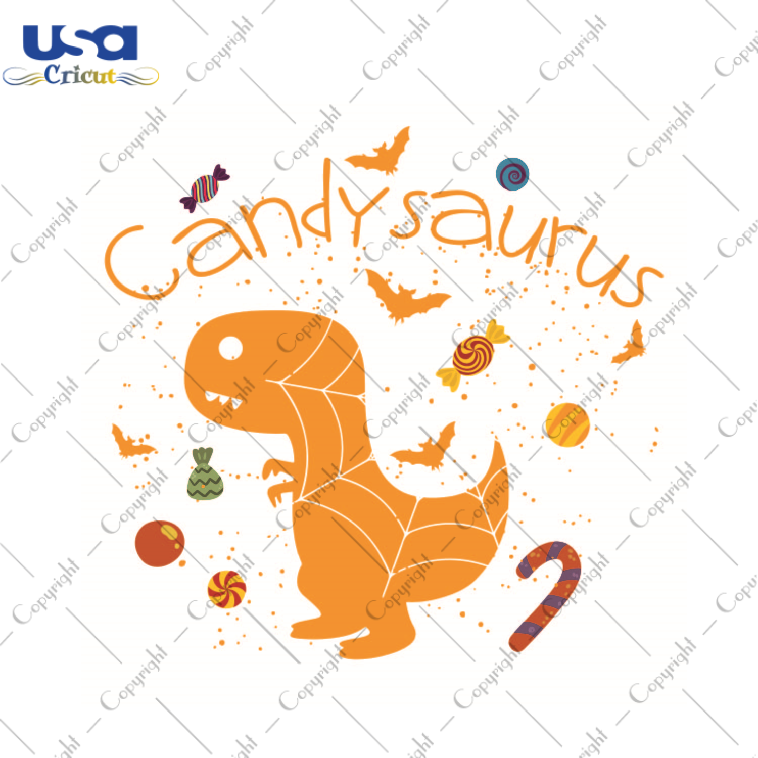 Halloween Trex Gift, Candysaurus Best Gift Idea Diy Crafts Svg Files For Cricut, Silhouette Sublimation Files