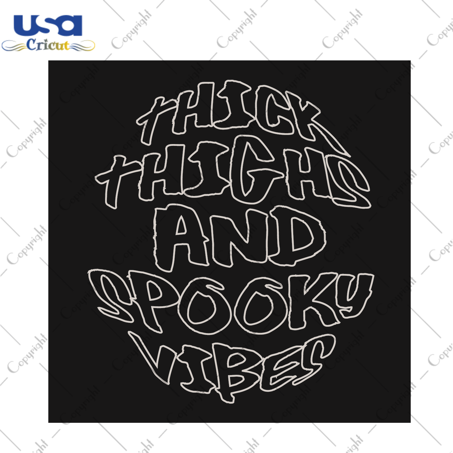 Thick Thighs And Spooky Vibes Halloween Gifts Diy Crafts Svg Files For Cricut, Silhouette Sublimation Files