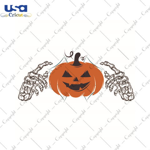 Halloween Pumpkin Skeleton Gift Diy Crafts Svg Files For Cricut, Silhouette Sublimation Files