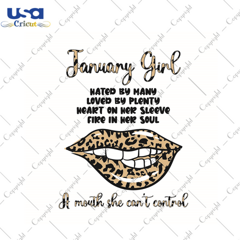 Birthday Girl Saying Gift, January Girl Hated By Many Loved By Plenty Diy Crafts Svg Files For Cricut, Silhouette Sublimation Files