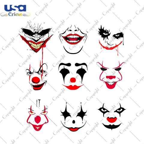 Halloween 2021 Characters Faces Bundle Diy Crafts Svg Files For Cricut, Silhouette Sublimation Files