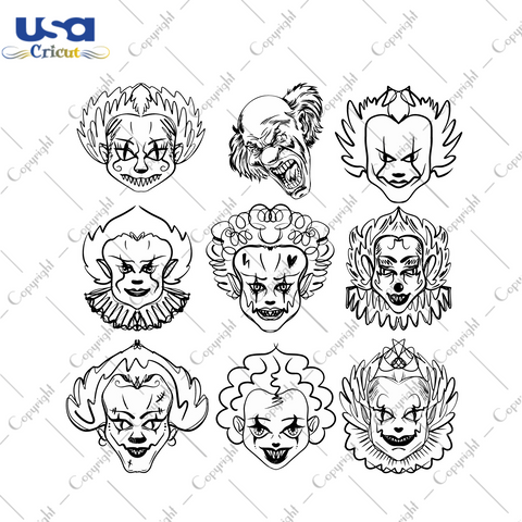 Halloween 2021 Characters Bundle 3 Diy Crafts Svg Files For Cricut, Silhouette Sublimation Files