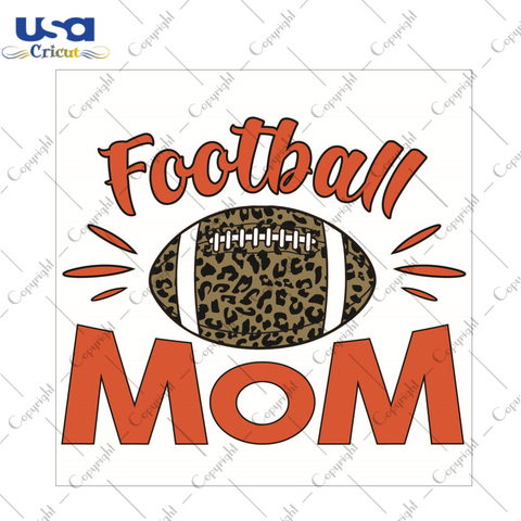 Football Mom Leopard Pattern Gift Diy Crafts Svg Files For Cricut, Silhouette Sublimation Files