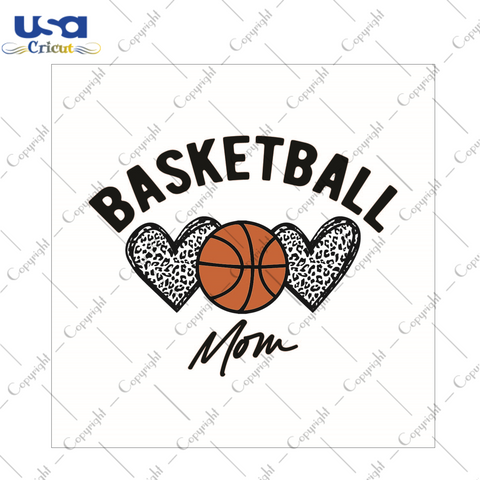 Basketball Mom Pattern Print Gift Diy Crafts Svg Files For Cricut, Silhouette Sublimation Files