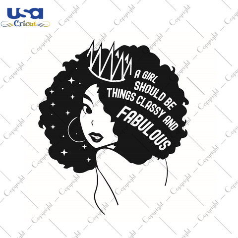 Pretty Black Girl Gift Diy Crafts Svg Files For Cricut, Silhouette Sublimation Files