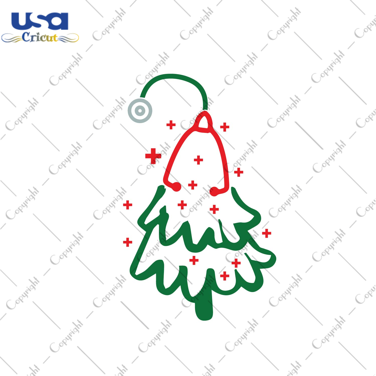 Christmas Nurse Tree Gift Diy Crafts Svg Files For Cricut, Silhouette Sublimation Files