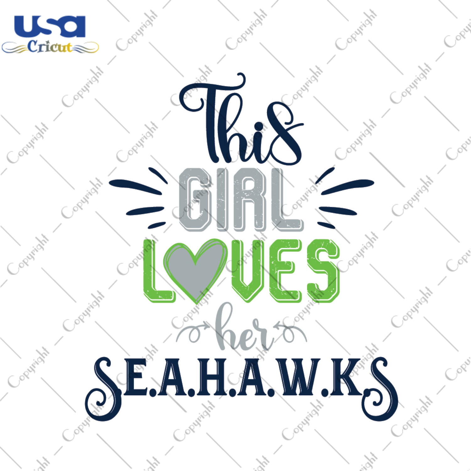 American Football, This Girl Loves Her Seahawks Diy Crafts Svg Files For Cricut, Silhouette Sublimation Files