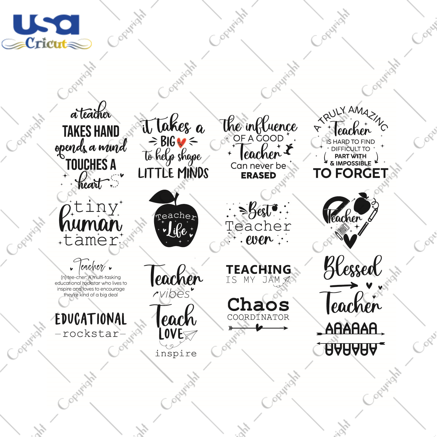 Teacher Quotes Bundle Gift Ideas Diy Crafts Svg Files For Cricut, Silhouette Sublimation Files