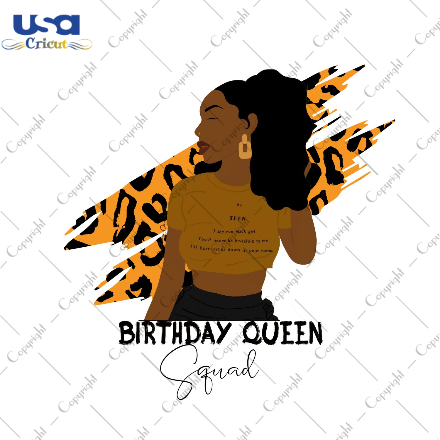 Birthday Queen Squad Best Gift Ideas For Afro Girl Diy Crafts PNG Files For Cricut, Silhouette Sublimation