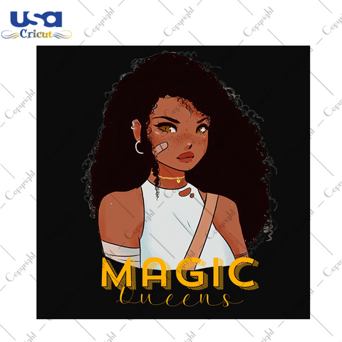 Black Queen Magic Vector Best Gift For Afro Girl Diy Crafts PNG, Silhouette Sublimation Files