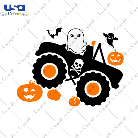 Halloween 2021, Boo Monster Truck Diy Crafts Svg Files For Cricut, Silhouette Sublimation Files